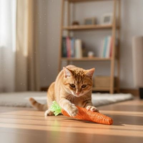 jeu pour chat carotte chat griffant salon
