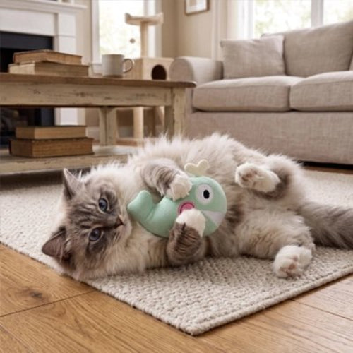 jeu pour chat peluche interactive baleine chat allonge