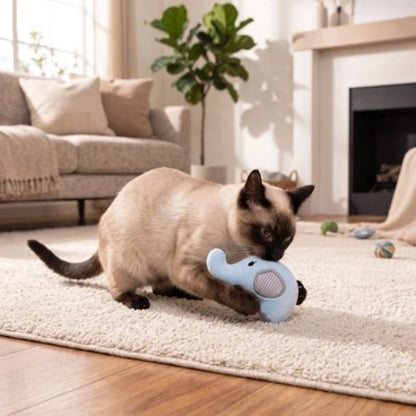 jeu pour chat peluche interactive elephant chat attrapant