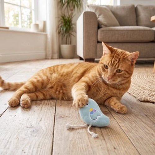 jeu pour chat peluche interactive oiseau 