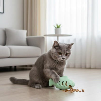 jeu pour chat poisson vert chat jouant