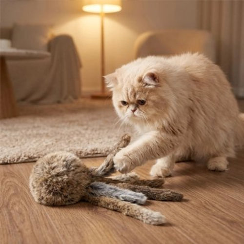 jeu pour chat poulpe avec chat salon