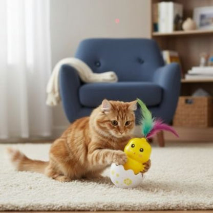 jeu pour chat poussin chat attrapant