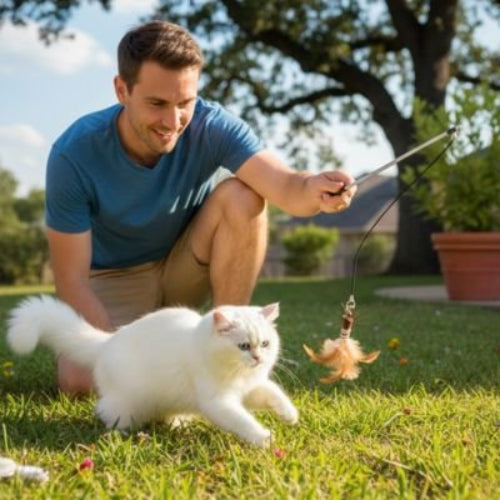 jeux chat canne a peche insecte marron maitre jardin