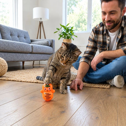 jeux pour chat figurines autoroulantes maitre avec chat