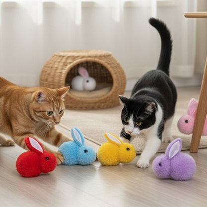 jeux pour chat lapins multicolores chats jouant