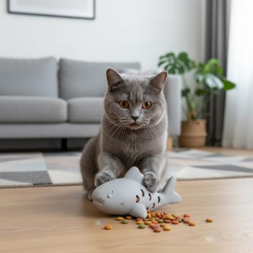 jeux pour chat poisson gris chat jouant salon