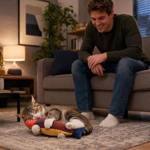 jeux pour chat poisson orange maitre chat attrapant