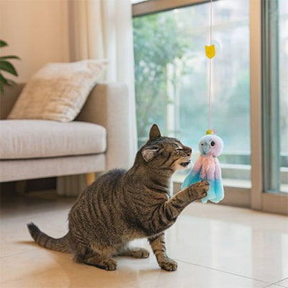 jeux pour chat poulpe multicolore bleu violet chat salon
