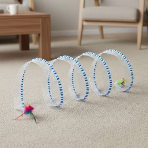 jeux pour chat spirale transparente salon