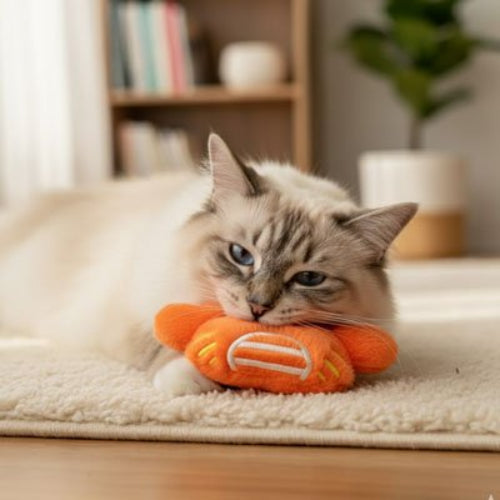 jouet chat animal en peluche crabe chat apaise