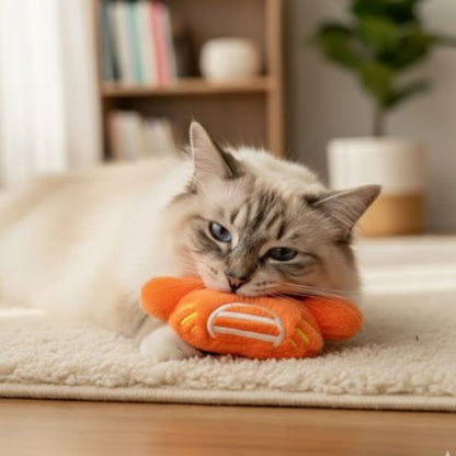 jouet chat animal en peluche crabe chat apaise