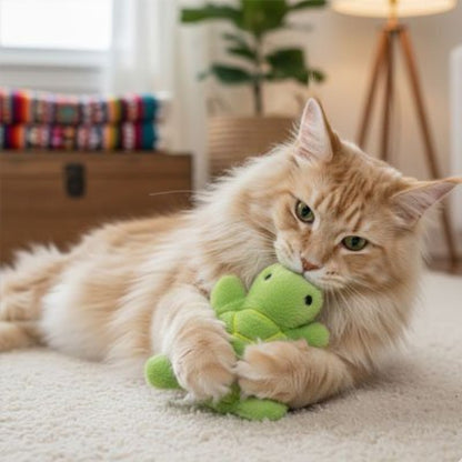 jouet chat animal en peluche tortue chat allonge