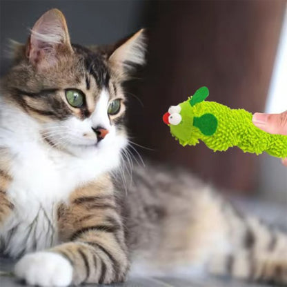 jouet chat chenille chat allonge
