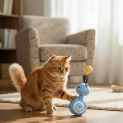 jouet chat design interactif avec balle chat jouant