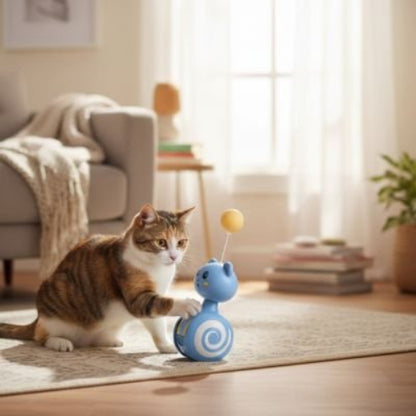 jouet chat design interactif avec balle salon chat jouant