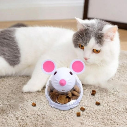 jouet chat distributeur ludique souris blanche chat allonge