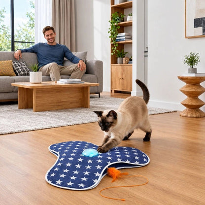 jouet chat interactif bleu maitre avec chat