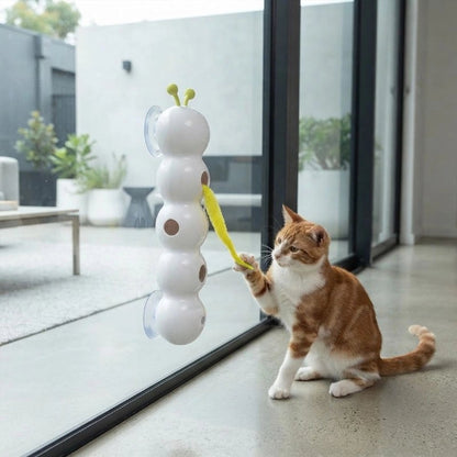 jouet chat interactif chenille chat assis jouant