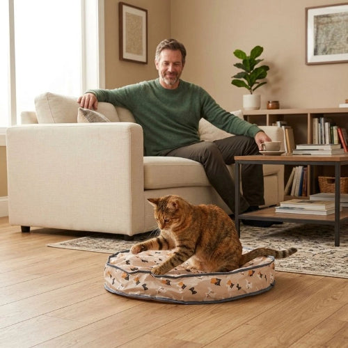 jouet chat interactif circulaire maitre chat jouant