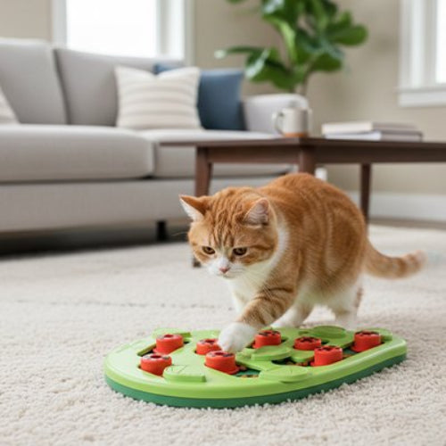 jouet chat interactif planche ludique chat debout salon