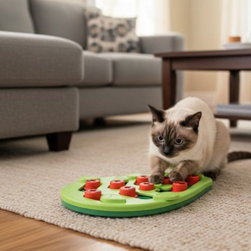 jouet chat interactif planche ludique chat jouant salon