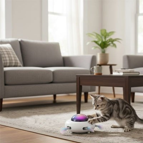 jouet chat interactif plateau tournant chat jouant salon