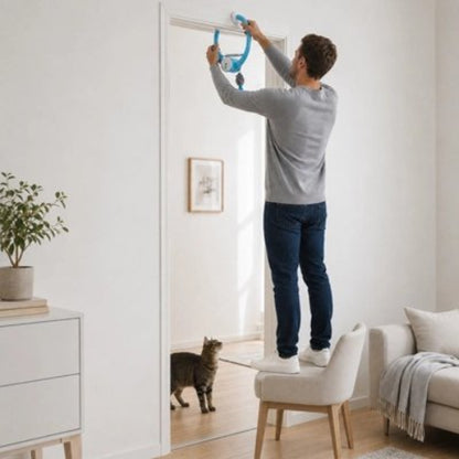 jouet chat interactif retractable maitre chat debout salon