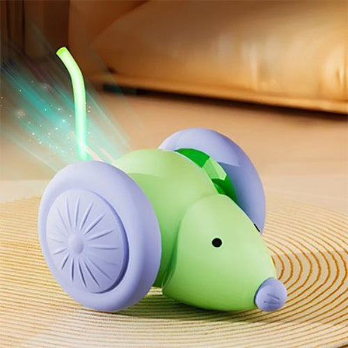 jouet chat interactif souris electrique vert