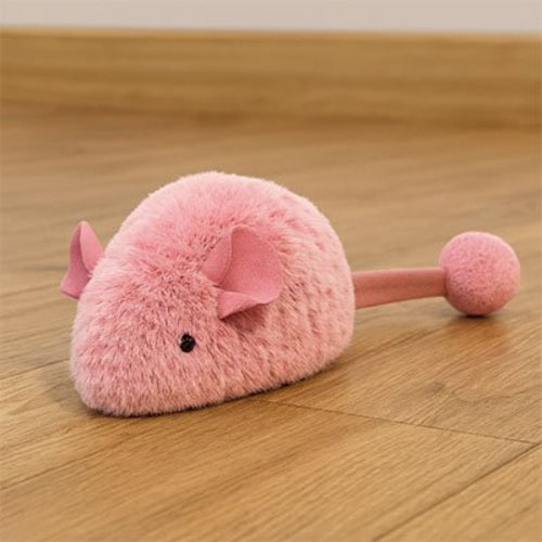 jouet chat interactif souris rose vif