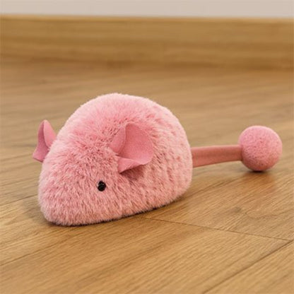 jouet chat interactif souris rose vif