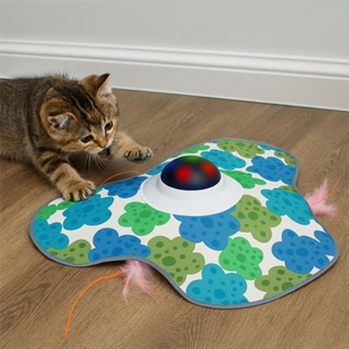 jouet chat interactif style floral chaton jouant