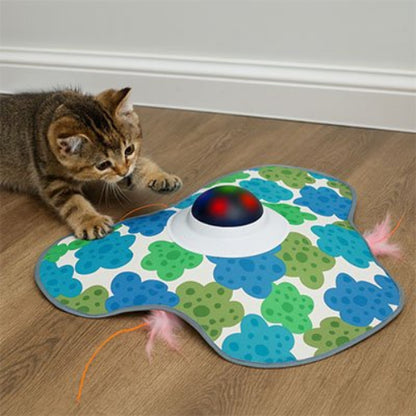 jouet chat interactif style floral chaton jouant