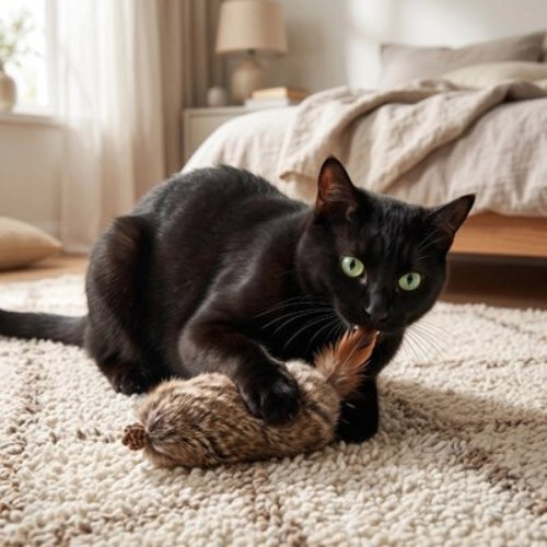 jouet chat oiseau a fourrure chat mordant salon