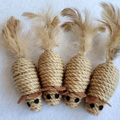 jouet chat souris en sisal