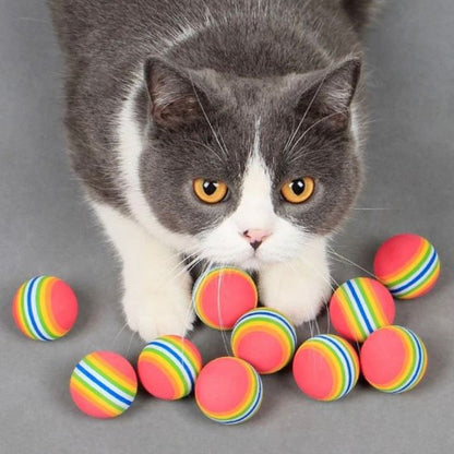 jouet pour chat balle arc en ciel chat apaise