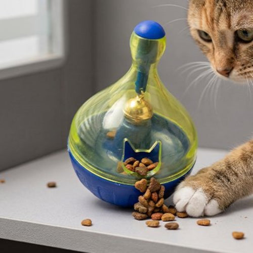 jouet pour chat balle captivante friandises avec chat