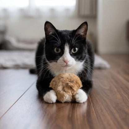 jouet pour chat balle en fourrure chat allonge
