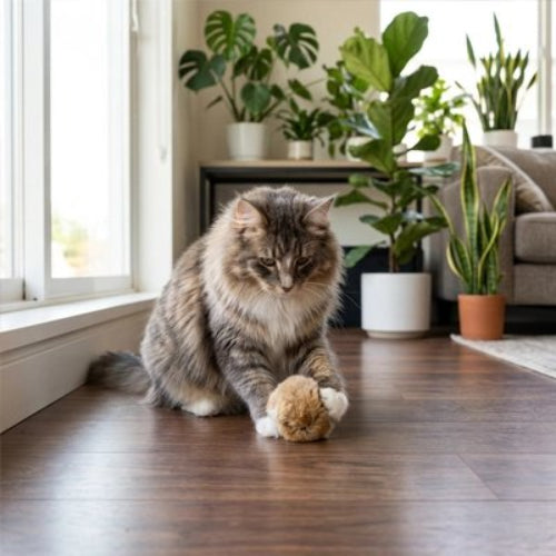 jouet pour chat balle en fourrure chat attrapant