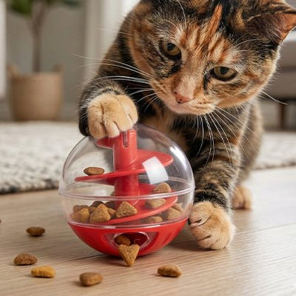 jouet pour chat balle interactive rouge chat attrapant
