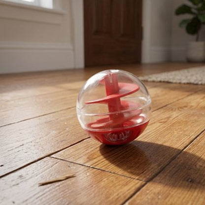 jouet pour chat balle interactive rouge