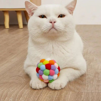 jouet pour chat balle multicolore chat apaise