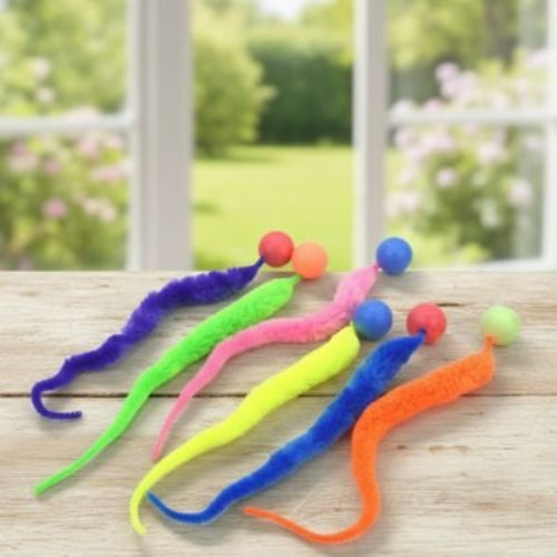 jouet pour chat balle rebondissante colore multicolore
