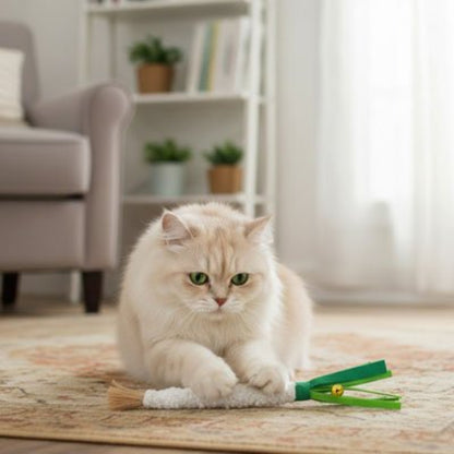 jouet pour chat batonnet de celeri chat allonge salon