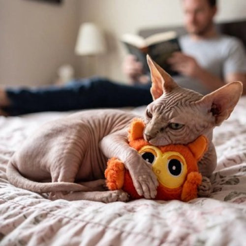 jouet pour chat peluche interactive diablotin chat attrapant