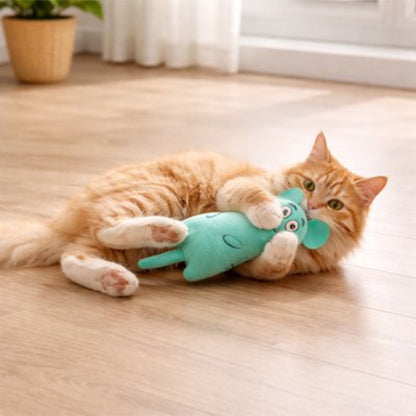 jouet pour chat peluche turquoise chat attrapant