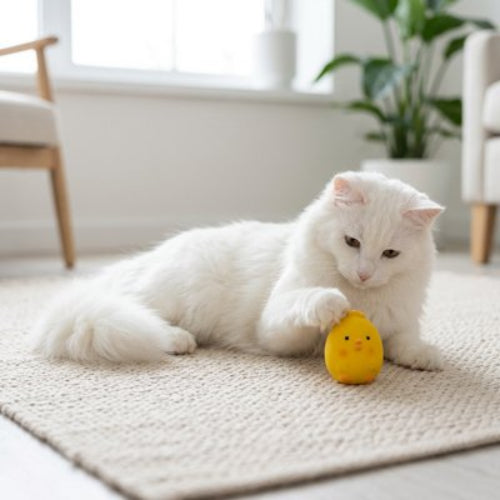 jouet pour chat poussin chat allonge