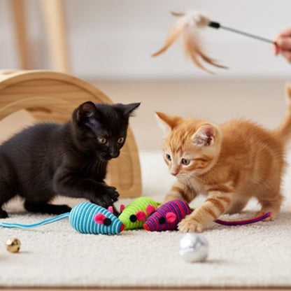 jouet pour chat souris douce bleu vert rouge chatons