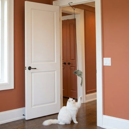 jouet pour chat souris suspendue chat assis