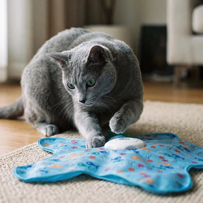 jouet pour chat tapis etoile avec chat